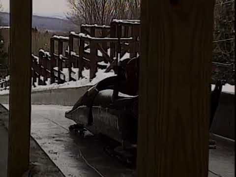 Watch  John Popovich ride bobsled before covering 1994 Olympics