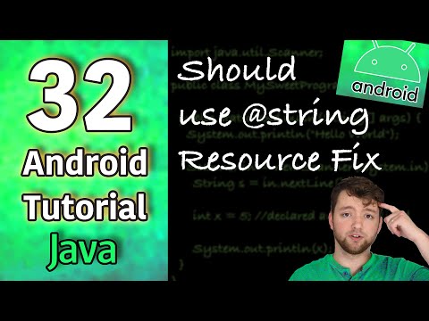 Android App Development Tutorial 32 Should use string Resource Fix | Java