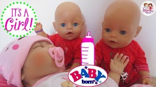 ✨WOW! ✨ Baby Born Twins Get 1ST REBORN BABY DOLL! 👶🏼👶🏼 Day 22 - BabyBorn Advent Calendar🌲
