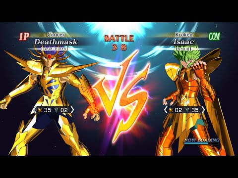 Deathmask (Cancer Gold Cloth) vs Isaac (Kraken Scale) - Saint Seiya: Brave Soldiers