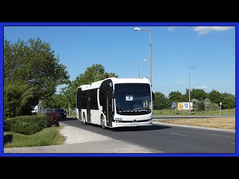 BYD tesztbusz Miskolcon 4-es és 22-es járatokon - Külső felvételek