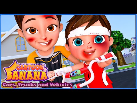 My Big Brother Song + More Nursery Rhymes new Songs - Banana Cartoon - Cars, Trucks and Vehicles #3