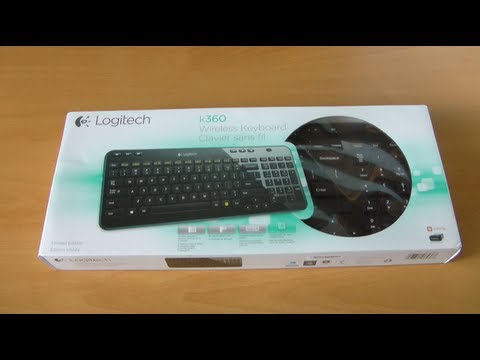Kompaktiška belaidė klaviatūra Logitech K360, US išdėstymas video
