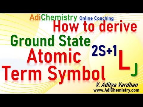 Ground State Term Symbol - How to derive? AdiChemistry CSIR NET GATE