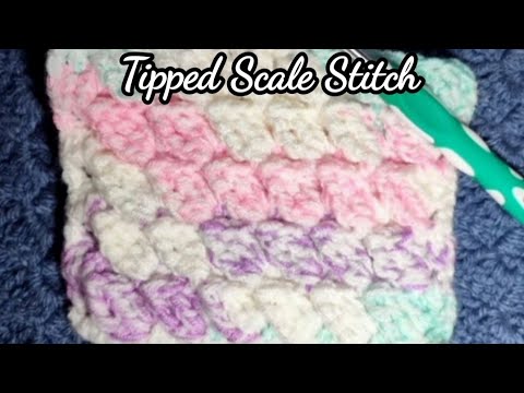Tipped/ Tilted Scale Stitch Crochet Tutorial