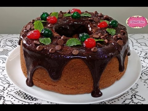 BOLO NATALINO COM NOZES E GOTAS DE CHOCOLATE ( ESPECIAL DE NATAL )  com CozinhandoComNane :)