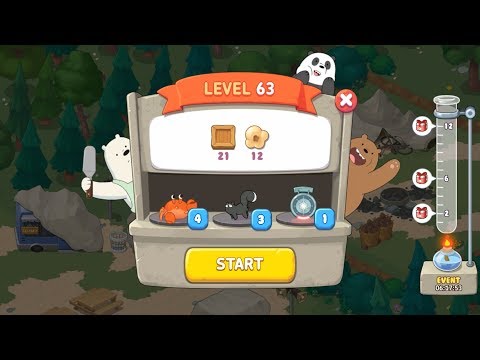 We Bare Bears Match3 Repairs Level 63 HD 1080p