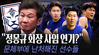 "정몽규 즉시 사임 vs 직선제 도입 우선" 협회 개혁 골든타임, 문체부 오찬 뭐죠?
