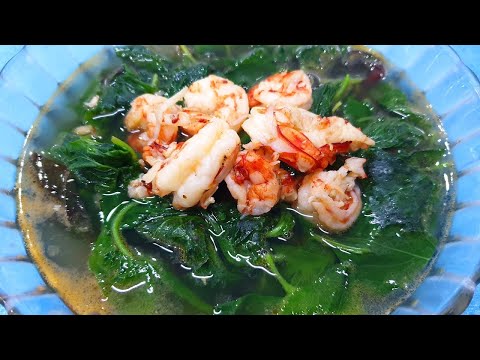 Canh rau dền nấu tôm