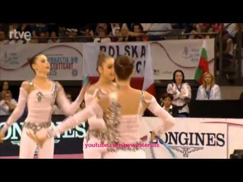 Ukraine 6 clubs + 2 hoops AA - World Championships Stuttgart 2015