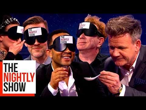 Gordon Ramsay Blindfolding Celebs & Feeding Them Strange Foods | COMPILATION