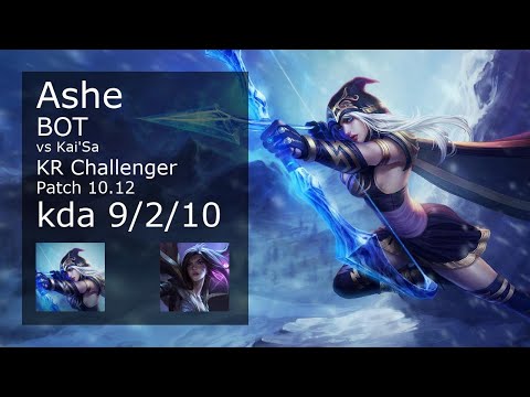 Ashe ADC & Karma vs Kai'Sa & Sett - KR Challenger 9/2/10 Patch 10.12 Gameplay // [롤] 애쉬 vs 카이사