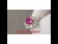 Buy GRS Certified Unheated Ruby 3.16 Ct and Diamond Ring