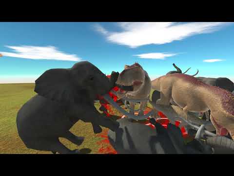 4X CRYOLOPOSAURUS AND 2X T-REX VS 5X EVERY UNIT! |Animal Revolt Battle Simulator