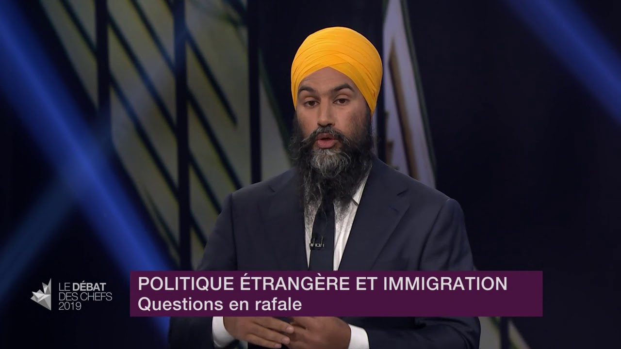 Jagmeet Singh répond à la question du modérateur sur le libre-échange et le protectionnisme