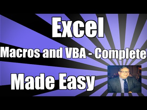 Using Excel Macros and VBA - Complete - Excel VBA 2010 2013 2007 2016 Tutorial Macros & Visual Basic