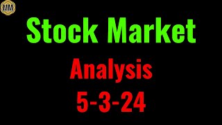 Stock Market analysis 5-3-24. Market setups and trade ideas.