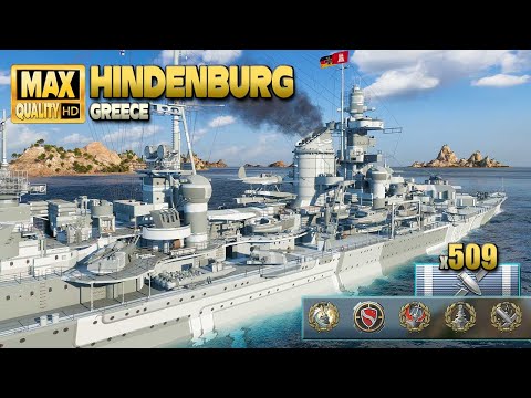 Cruiser Hindenburg: Exciting game on map Greece - World of Warships