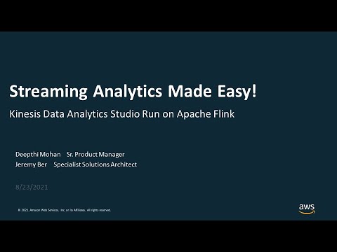 Streaming Analytics Made Easy: Kinesis Data Analytics Studio Run on Apache Flink