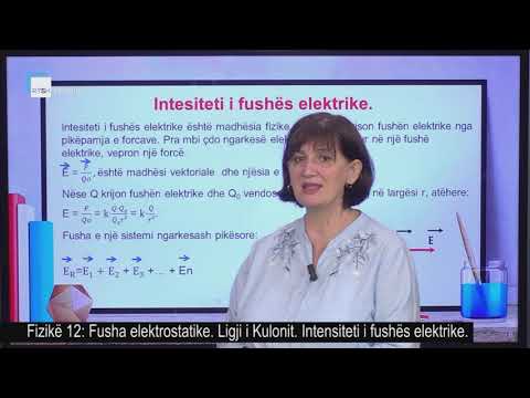 Fizikë 12 - Fusha elektrostatike. Ligji i Kulonit. Intensiteti i fushës elektrike.