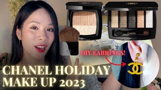 CHANEL HOLIDAY COLLECTION 2023 Make Up Unboxing | DIY CC Earrings!