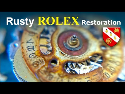 Restoration of a Rolex Watch - Rusty Movement - Severely Water Damaged