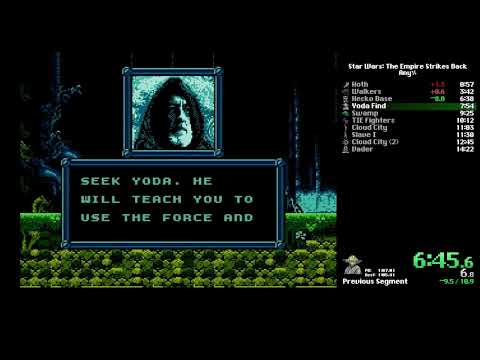 Empire Strikes Back (NES) any% in 14:08