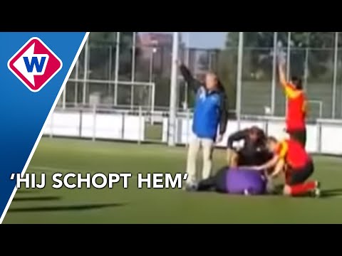 Scheidsrechter krijgt trap van speler sv Donk