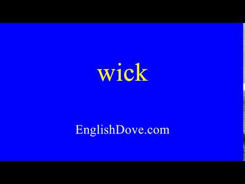 How to pronounce wick in American English.