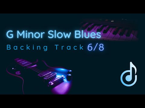 G Minor - Slow blues backing track for guitar in 6/8