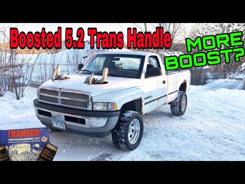 TWIN Turbo 5.2 Magnum gets a Shift kit to BEEF up the 46re CAUSE WE TURNED THE BOOST UP