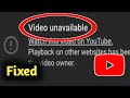 Fix YouTube Error Video Unavailable Problem Solved