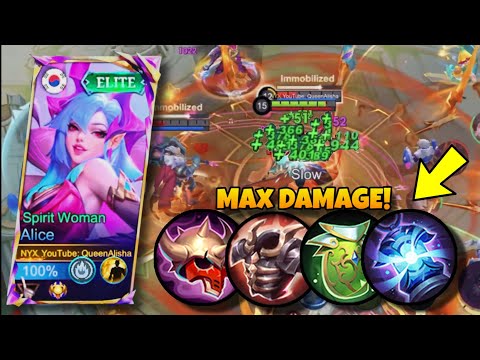 REASON WHY ALICE IS THE QUEEN OF LIFESTEAL|SPELLVAMP🔥OUTPLAYED ENEMIES | DAMAGE,FREESTYLE, | MLBB
