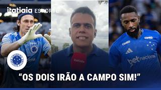 CRUZEIRO: ÚLTIMO TREINO IRÁ DEFINIR SE GERSON E CÁSSIO IRÃO A CAMPO CONTRA O ATLÉTICO