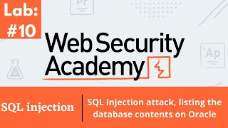 Sql Injection Attack, Listing the Database Contents on Oracle (Video solution, Audio)