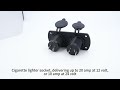 Dvojitá zásuvka do panelu 12/24V - vodeodolná 1x CL / 1x USB QC3.0 + 1x USB-C PD - Video Youtube