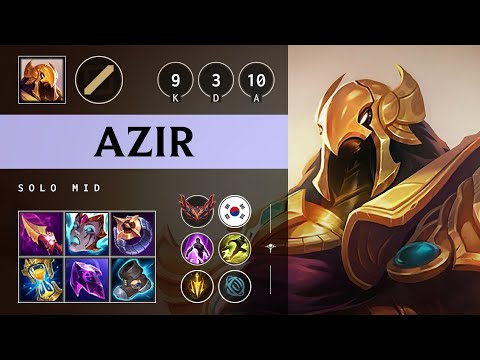 Azir Mid vs Zoe - KR Grandmaster Patch 25.09