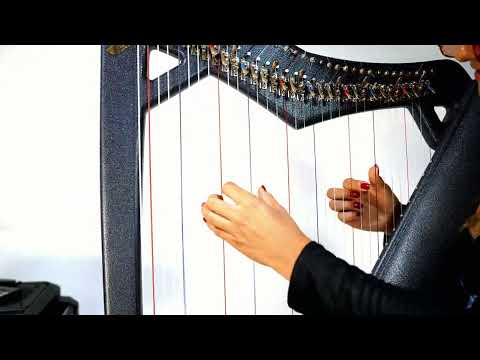33 String Athena Harpy with Levers - Electric-Acoustic Harp - Cosmos image 14