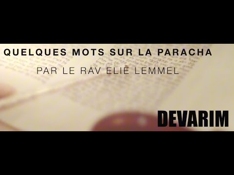 Ce n'est pas une question d'argent ! Rav Elie Lemmel - Paracha Devarim