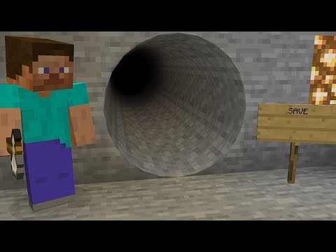 WHAT is INSIDE this BIG HOLE in minecraft ??? - Scooby Craft