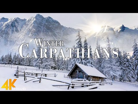 Winter The Carpathians 4K Ultra HD • Enchanting Winter, Scenic Relaxation Film with Calming Music.