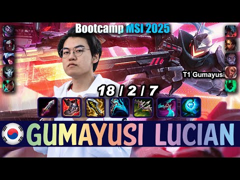 T1 Gumayusi LUCIAN vs JHIN ADC - Patch 25.13 NA Ranked | Bootcamp MSI 2025 | lolrec