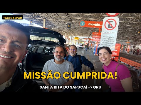 Viagem Executiva: Santa Rita do Sapucaí (MG) até o Aeroporto de Guarulhos com 3 Passageiros