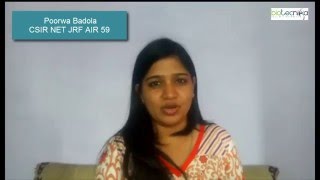 Poorva Badola Qualifies CSIR NET Rank 59 and reviews BioTecNika's Coaching