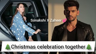 sonakshi Sinha & Zaheer spotted at a restaurant in khar last night for Christmas celebration 🎉