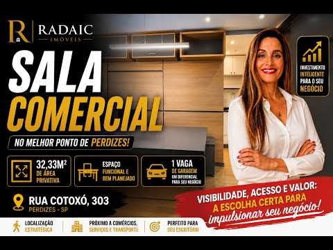Vídeo - PC 303 Sala 602221035-11 - Salas Comerciais em Perdizes, São Paulo - à venda - PERENNIAL ASSESSORIA E SERVIÇOS LTDA EPP