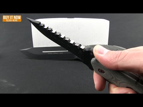 TOPS Knives Steel Eagle Large 107E Knife (7" Black Plain)