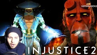I CAN'T BELIEVE THEY DID IT! - Injustice 2 Fighter Pack 2 REACTION Raiden, HellBoy & Black Manta