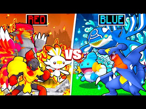 RED POKEMON Vs BLUE POKEMON In Minecraft PIXELMON!