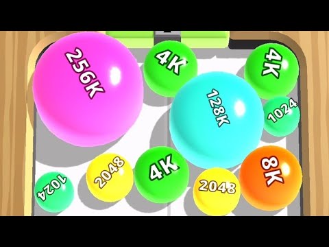 2048 Merge Balls (256k,512k) Level Up Balls, Numbers. Math Games (Max Level) Part 6